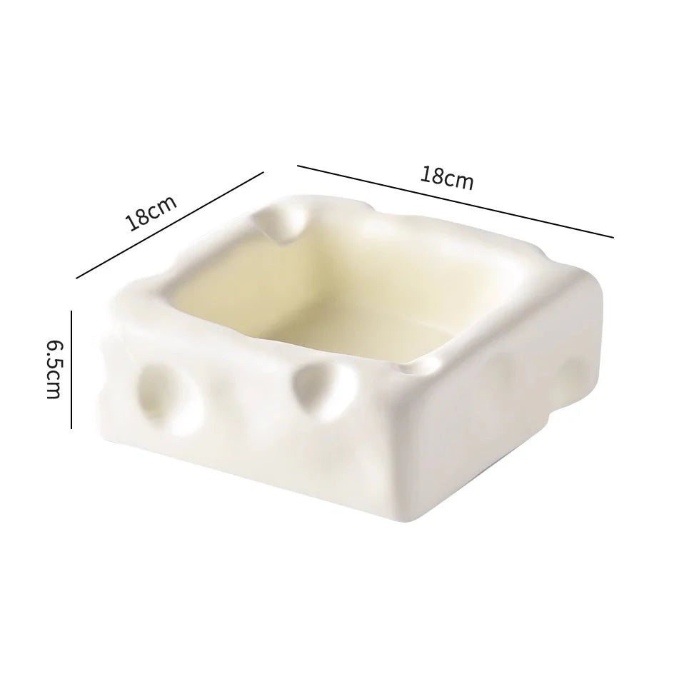 Cute Ceramic Pet Bowl with Cheese Shape